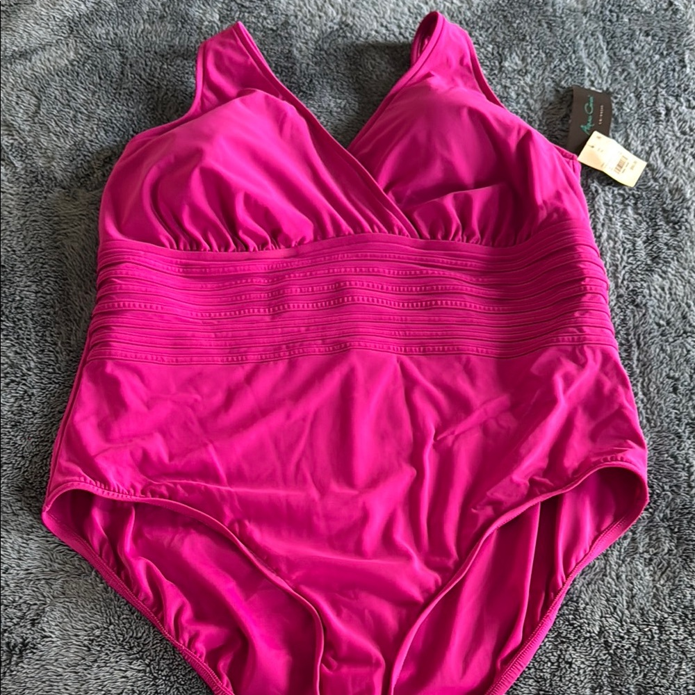 Dark Pink Piece Swimsuit